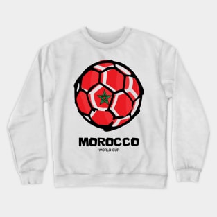 Morocco Football Country Flag Crewneck Sweatshirt